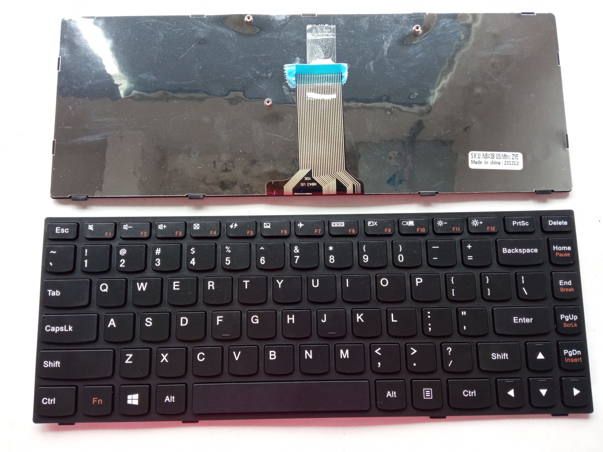 Picture of New Replacement Laptop Keyboard For LENOVO G40/G40-70/G40-30/B40-70/B40-30/Z40-70/300-14IBR BLACK FRAME BLACK (OEM) US Layout